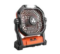Ddujbtp Ventilatore portatile da campeggio, regolabile, 4 velocità, ricaricabile, per viaggi, auto e barbecue