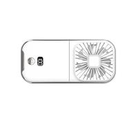 Ddujbtp Ventilatore portatile portatile da esterno a 5 velocità piccolo raffreddamento USB C ricaricabile pieghevole ventilatore da collo con impacco freddo