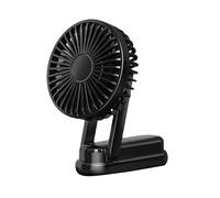 Ddujbtp Ventilatore portatile, ricaricabile, piccolo ventilatore a batteria, 46 ore, USB, pieghevole, tascabile, 3 velocità