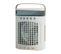 Ddujbtp Ventilatore senza lama con serbatoi di nebulizzazione e velocità regolabile portatile aria condizionata con luce notturna a 7 colori per camera da letto