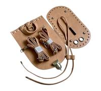 Ddujbtp Zaino Cucire Craft Set PU Borsa in Pelle Base inferiore e Coperture Cinghia Regolabile Per Crochet Borsa Fare Accessori PU Leather Bag Base inferiore, cachi, One Size