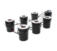 DDZcozy Hydroponics Grow System con Top Drip Kit, coltura dell'acqua profonda, sistema di coltivazione idroponica con 7 vasi e pompa ad aria per fragole, insalata