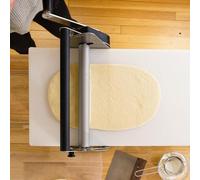 DDZJTPP Sfogliatrice Manuale Pieghevole,Macchina per Pizza in Acciaio Inox 30.5cm/39.4cm,Stendipasta da Tavolo,Spessore Regolabile da 0,5 a 27 Mm,per Preparare Pasta Sfoglia Pasticceria,Rs101