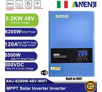 DE 6.2KW MPPT Hybrid Solar Inverter Off-Grid 120A 220/230V 500V Pure Sine Wave