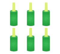 De Amor - Diffusore di bolle d'aria a cilindro da 2,5 cm, per acquario, pompa ad aria idroponica (confezione da 6) (verde)