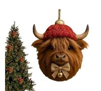 De Árbol De Navidad De Animales Encantadores | Decoraciones Colgantes De Acrílico 2D | Decoración Navideña Divertida De Granja Rústica | Para Árboles De Navidad, Paredes, Dormitorio, Fiesta En