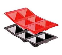 DE BUYER 1909.01 Stampo Flex Rosso Piastra di 6 Grandi Piramidi