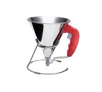 De Buyer 3353.40 Kwik Mini Piston Funnel 0.8 Litres - Stainless Steel Red