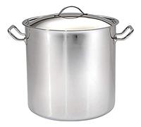 De Buyer 3456.24 - Pentola alta in acciaio inox con coperchio, 24 cm