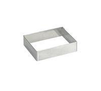 De Buyer 3905.12 - Forma inox quadrata per torte, altezza 2 cm, lato 12 cm 8x8cm