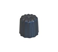 De Buyer Acciaio Antiaderente Set di 4 stampi tondi scanalati per bordelais, 4718.05, Nero, Diametro cm 5.5