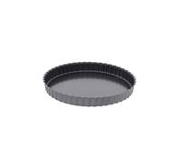 De Buyer Acciaio Antiaderente Stampo Circolare a Bordo Dritto con scanalature, 4705.24, Nero, 24 cm