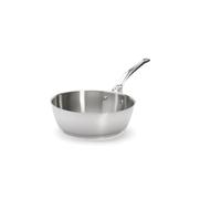 De Buyer Acciaio Inossidabile Milady Padella bombata Inox Diametro cm-3411.24, Argento, 24 cm