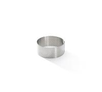 De Buyer - Anello Torta Rotondo VALHORNA in Acciaio Inox Forato - Diametro 8,5 cm, Altezza 3,5 cm