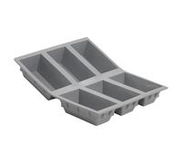 De Buyer Elastomoule, vassoio con 6 stampi monoporzione, L 21 cm, 1831.21D