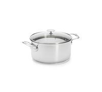 De Buyer FATOUT Milady con Coperchio Ø 24 CM, Acciaio Inossidabile, Argento