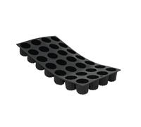 De Buyer Moulflex Standard MOUL'FLEX Mini stampi con scanalature in Silicone, diam cm 3.5, 1977.01, Nero, 17.5 cm x 30 cm