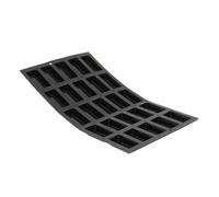 De Buyer Moulflex Standard Moul'flex Silicone, Vassoio con 25 Mini-stampi, 1976.02, Nero, Lunghezza 30 cm