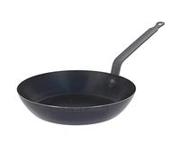 De Buyer Padella lionese Tonda, Diametro 20 cm, 5020.20, Acciaio Rivestito Antiaderente, Nero