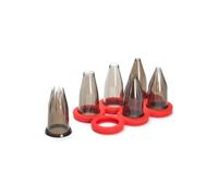 De Buyer plastica Set di beccucci sac a Poche Classic, Lisci e Tre a Stella, 4150.02, Tritan, Nero Traslucido