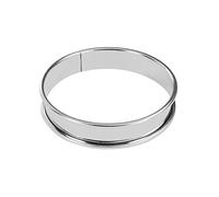 De Buyer circolare in acciaio inox Stampo ad anello con bordo curvo, 3091.10N, inossidabile, Diametro 10 cm