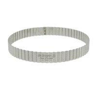 De Buyer Circolare in Acciaio Inossidabile Stampo ad Anello Inox Perforato con Bordo Dritto con scanalature, diam 24 cm, 3030.24