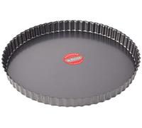 De Buyer Stampo circolare con bordo dritto con scanalature e fondo removibile, diametro cm 32, 4706.32