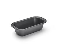 De Buyer Acciaio Antiaderente Stampo plumcake Bordi arrotondati, 4715.15, Inossidabile, Grigio, Lunghezza cm 15, larghezza cm 7.5, altezza cm 4.8