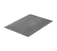 De Buyer Teglia da Forno Rettangolare con Bordi Svasati, 5363.60, Ferro, Grigio Scuro, Lung.60, larg.40, Alt.1 cm, spes. mm 1.2, kg 2.24