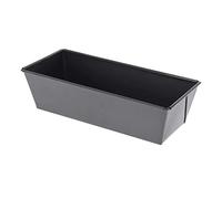 De Buyer Stampo in Acciaio Antiaderente Tortiera Rettangolare plumcake con Bordi Svasati, 4716.25, Inossidabile, Nero, Lunghezza 25 cm