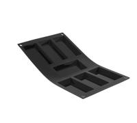 De Buyer Vassoio con 7 stampi rettangolari "Financier" in silicone, MOUL'FLEX, lung 9.5 cm, 1976.03