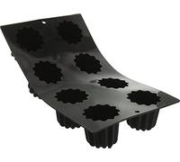 De Buyer Moulflex Standard Vassoio in Silicone monoporzione, stampi, 1968.01, Nero, Diametro 5.5 cm