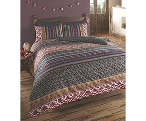 DE CAMA, Set copripiumini di Lusso con Stampa Etnica/Indiana, in Poliestere, Multicolore, Singolo