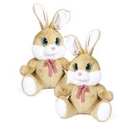 De.car2 Coniglietto Bunny L 60 Cm Occhi Glitter Verdi e Azzurri 1 Pz