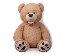 DE.CAR2 Peluche Orso Beige 100 cm Zampe Ricamate - Eco e Magico