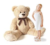 DE.CAR2 Peluche Orso Beige con Fiocco 180cm