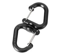 De Carabiner - Piccolo Carabiner per chiavi, doppio gancio in metallo, per la casa e l'escursionismo all'aperto | Bloccaggio esterno multifunzionale per gancio portatile