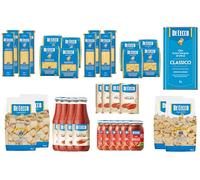 De Cecco Box 35 Pezzi | Pasta Classica, Passata, Pelati, Sugo al Basilico, Olio Extravergine 3L | Scorta Alimentare Italiana da 18,3 kg