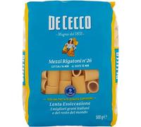 De Cecco - Mezzi rigatoni, Pasta di Semola di Grano Duro - 6 pezzi da 500 g [3 kg]