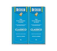 De Cecco Olio Extra Vergine di Oliva Classico, 2 pezzi da 5L, Olio EVO per Cucina e Condimento, Estratto a Freddo
