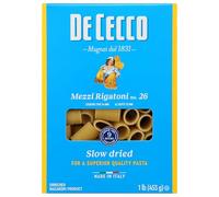 Mezzi Rigatoni Pasta 16 Oz (Confezione Da 12) Di De Cecco