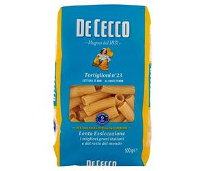 De Cecco Pasta Tortiglioni di Semola di Grano Duro, 500g