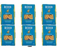 De Cecco Rigatoni n.24, Pasta di Semola di Grano Duro, 6 Pacchi x 500g, 100% Italiano, + key smarter italy shop service