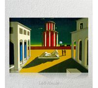 De Chirico Piazza italia con Arianna QUADRO SU TELA 70x50 cm RIPRODUZIONE ARTE
