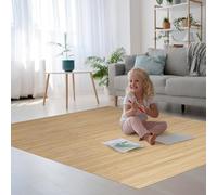 DE-COmmerce Tappeto bambù Massive, 17mm Indurito Listello La Nuovi Generazione Non Bordato Tappeto Soggiorno Cucina Made in Germany - Pure, 120x180 cm