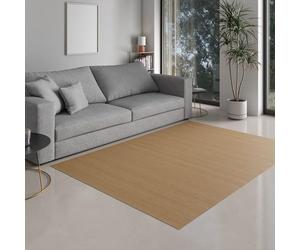 DE-COmmerce Tappeto bambù Massive, 17mm Indurito Listello La Nuovi Generazione Non Bordato Tappeto Soggiorno Cucina Made in Germany - Nature, 100x160 cm