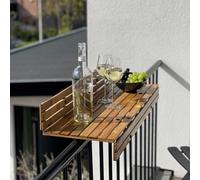 DE-COmmerce Tavolo Appeso Da Balcone In Bambù Per Ringhiera