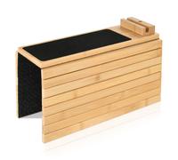 DE-COmmerce Vassoio In Bambù 45x33 Cm Con Supporto Girevole Per Smartphone