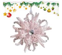 De Copos De Nieve Y Lazos Navideños Para Árbol De Navidad - Colgantes Brillantes De Ángel Para Fiestas, Bodas, Decoración De Puerta, Techo, Patio, Jardín, Vivero Y Hogar