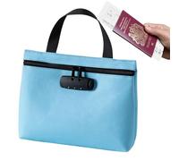 De Dinero Cierre | Organizador Impermeable Con Cremallera Y Candado Dígitos | Estuche De Viaje | Almacenamiento Contenedor Para Llaves, Joyas, Pasaporte, Objetos, Documentos Billetes